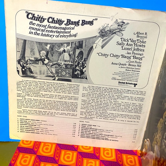 CHITTY CHITTY BANG BANG VTG 1965 ORIGINAL CAST SOUNDTRACK VINYL RECORD 12” RARE - Picture 8 of 15